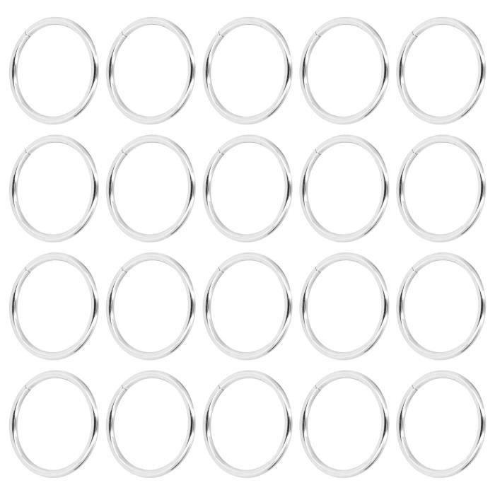 Anneau Métal Vieil Argent 20 Mm