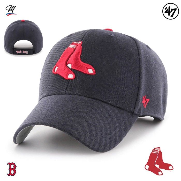 Casquette - 47 Brand - MVP Boston Red Sox - Taille unique - Bleu marine - Logo brodé officiel