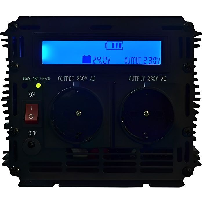 DoPower convertisseur 2000w 24v 230v onde sinus modifiée écran LCD