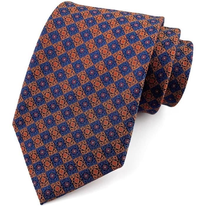 Ensemble De Cravates Pour Hommes - Imprimé Floral Rouge, Soie Jacquard - Neuf Avec étiquettes