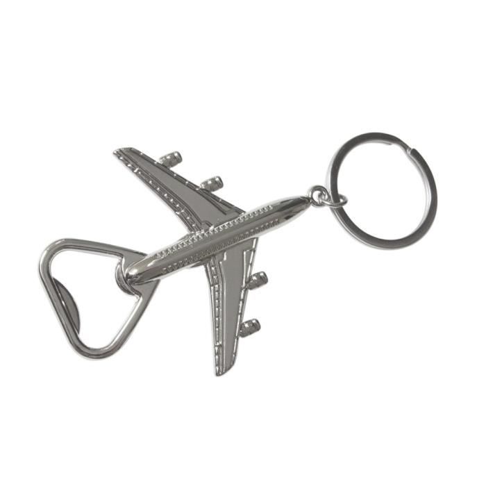 Porte-clés & décapsuleur clé plate en métal
