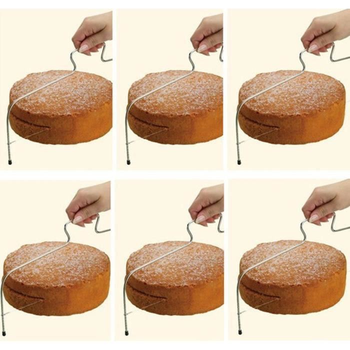 Coupe-gâteau Réglable à 3 Fils - Niveleur Pour Gâteaux Multicouches, Décoration Pâtisserie, Hauteur Ajustable 10-110mm