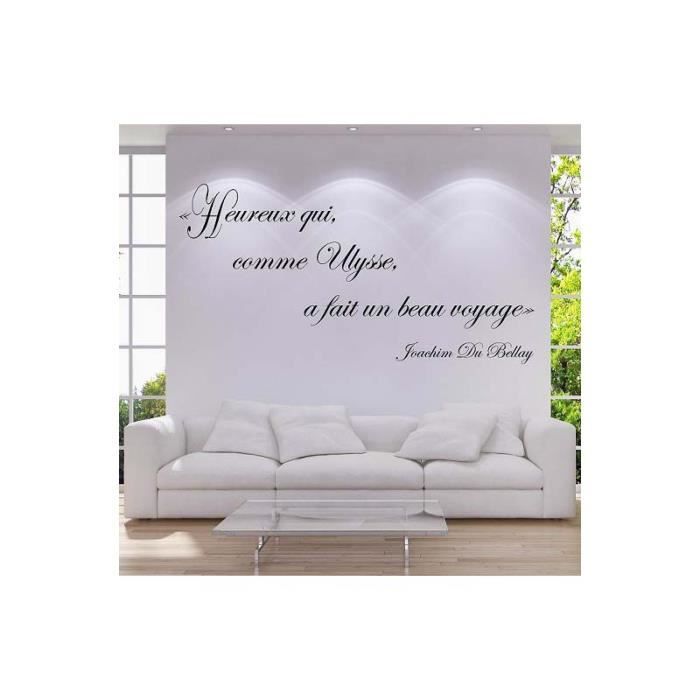 Stickers Citation Voyage Joachim Du Bellayviolet 60 8 X 1 Cm Cdiscount Maison