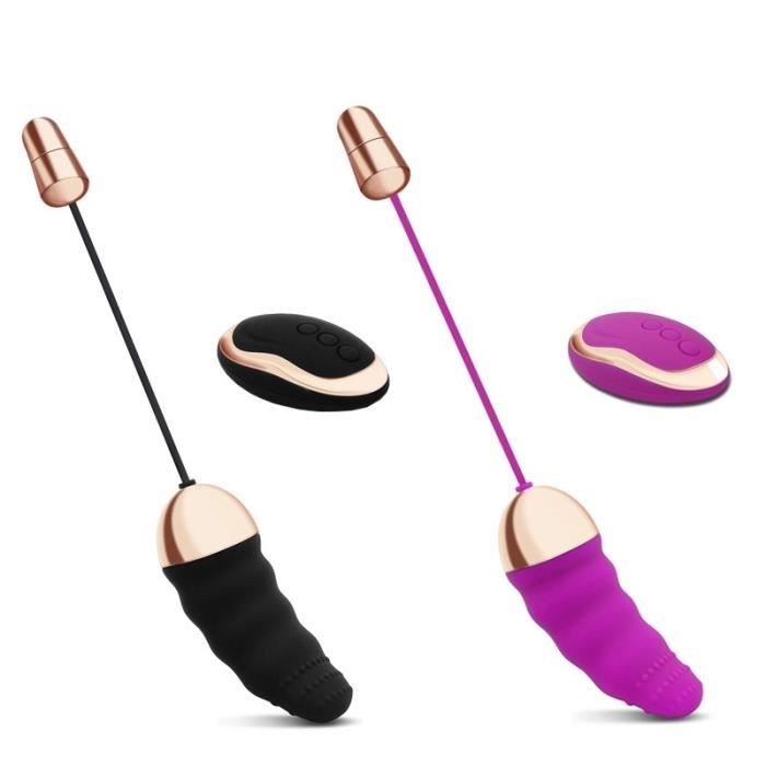 Œuf Vibrant Télécommandé Sans Fil - Rose/or, 10 Vitesses, Rechargeable, Silicone
