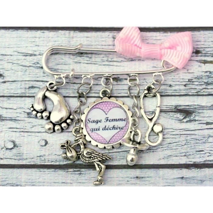 Bijou Broche Sage Femme Breloque Bebe Naissance Metier Cabochon Personnalise Idee Cadeau Achat Vente Broche Bijou Broche Sage Femme Bre Soldes Des Le 30 Juin