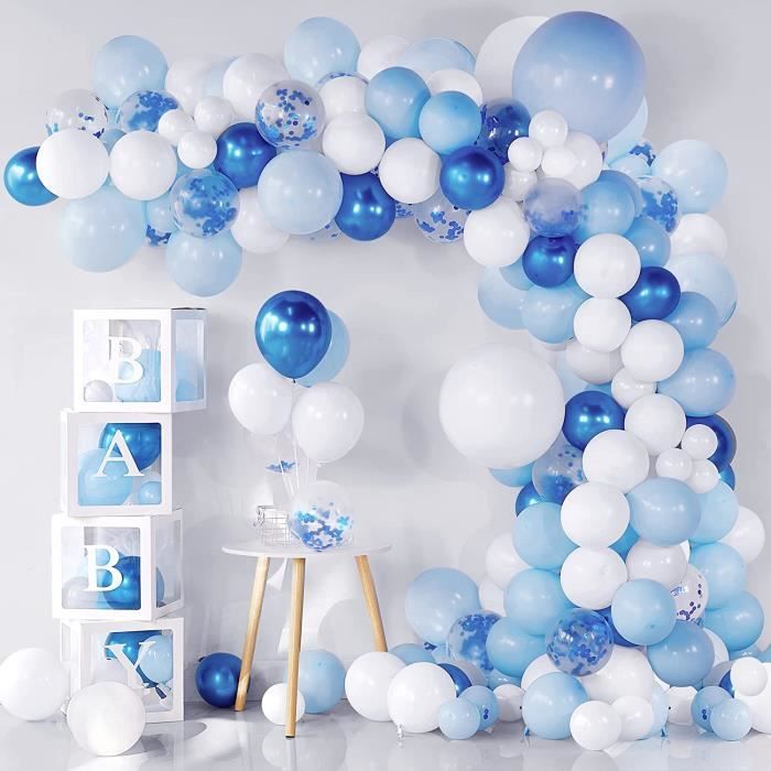 Kit d'arche de ballons marron nude bleu nude de 161 pièces, guirlande de ballons marron, café, bleu, ours en peluche, fête prénatale pour révélation