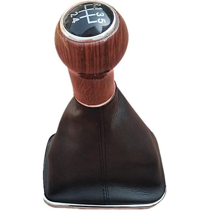 Pommeau De Levier De Vitesse En Cuir Grain De Bois Pour BMW - Série 1,3,5,6,7, X, Z, M - 5 Vitesses