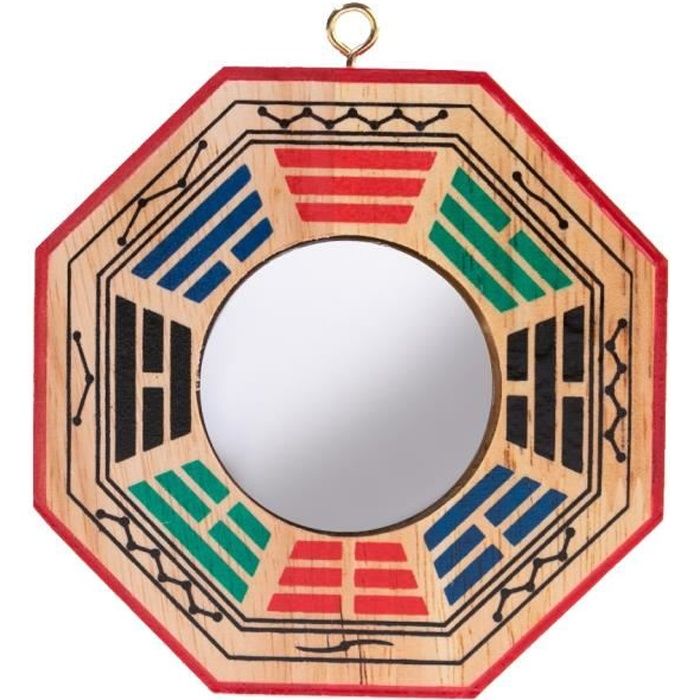 Laogg Miroir Bagua Feng Shui Cuivre Chinois Traditionnel pour La Protection Contre Lénergie Négative Et Passive