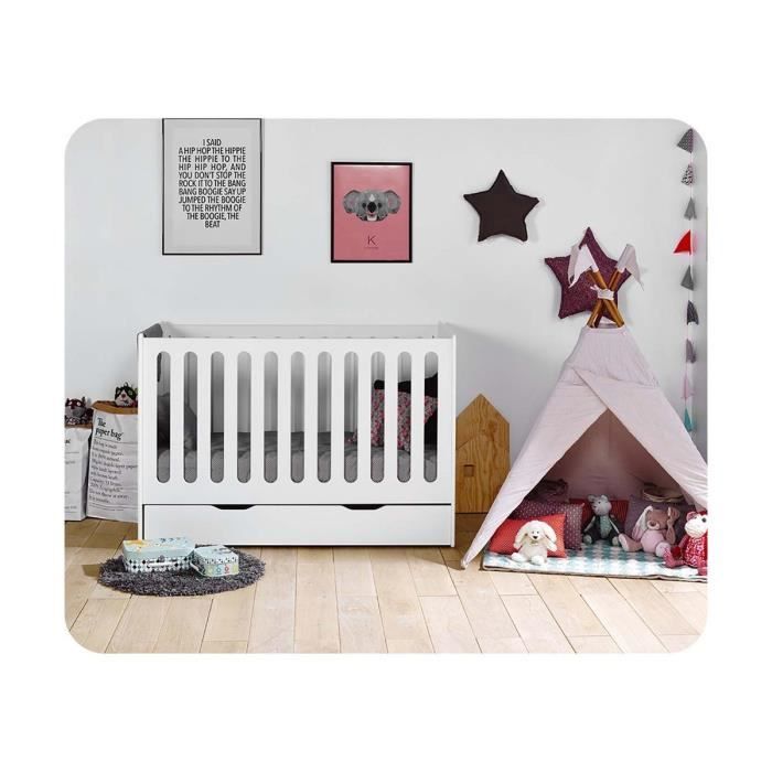 Lit Bebe Evolutif Yume Avec Matelas Bebe Blanc Cdiscount Puericulture Eveil Bebe