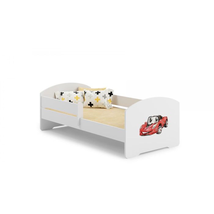 Lit enfant Sam 140x70 cm - auto - avec matelas