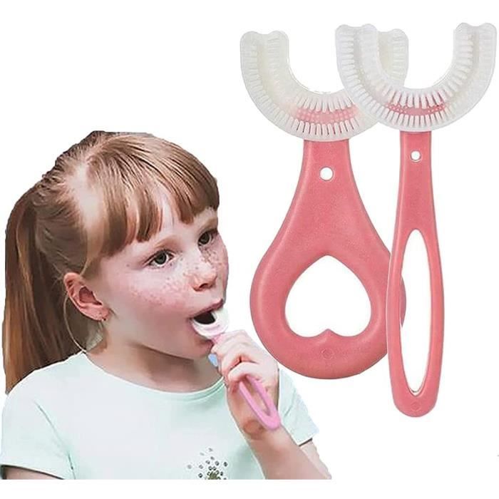2 Pieces Brosse A Dents En Forme De U Pour Enfants Brosse A Dents En Forme De U Tout Arrondi Brosse A Dents De Nettoyage Oral A 360 Cdiscount Puericulture Eveil Bebe
