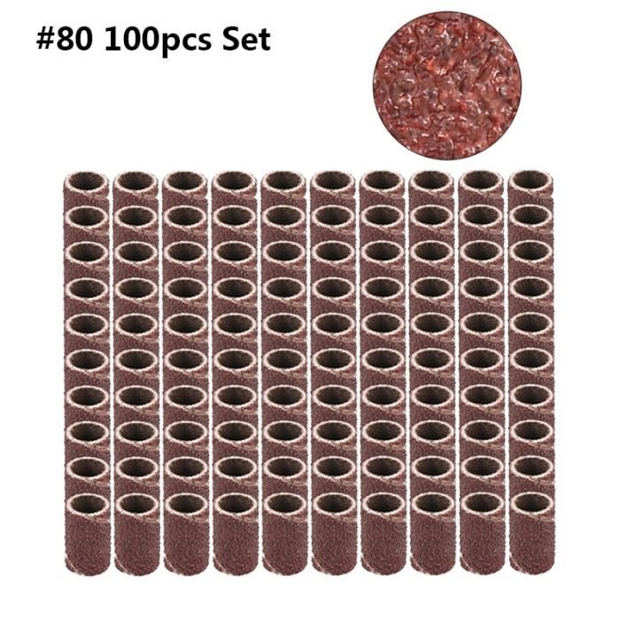 Lot De 200 Manchons Ponçage + 4 Mandrins - Grain 240, Pour Meuleuse, Polissage Métal, Bois, élimination Rouille
