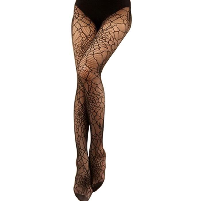 Le noir Bas moulant en toile d araignee pour femme bas moulant tres extensible tenue fantaisie de sorciere Cdiscount Sante Mieux vivre