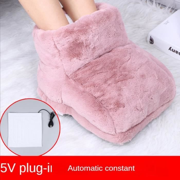 Rose - Chauffe pieds électrique USB pour femmes et hommes, couverture