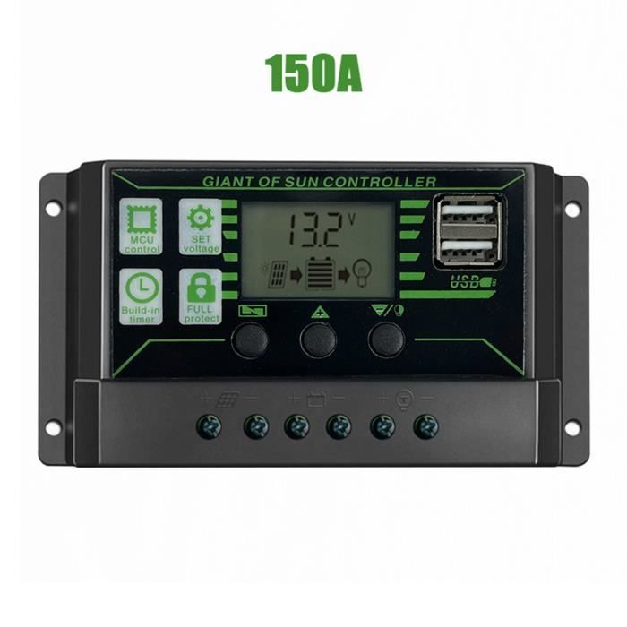 150A - Contrôleur de Charge pour panneaux solaires, 12V-24V, 10a, 100a, 150a, régulateur de Charge pour batte