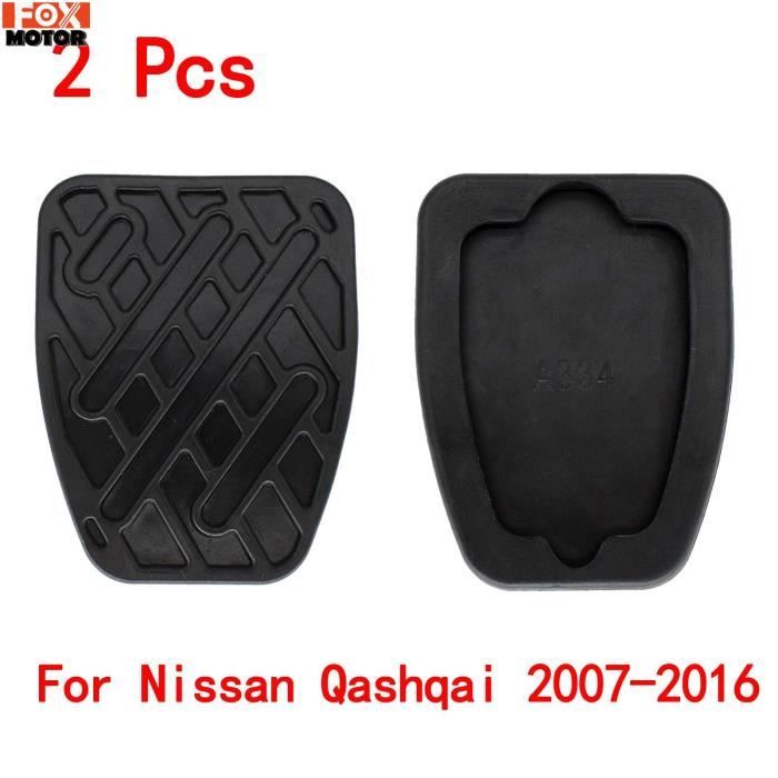 Couvercle de pédale de frein et'embrayage pour Nissan Qashqai, 2 pièces, accessoires de voiture en caoutchouc