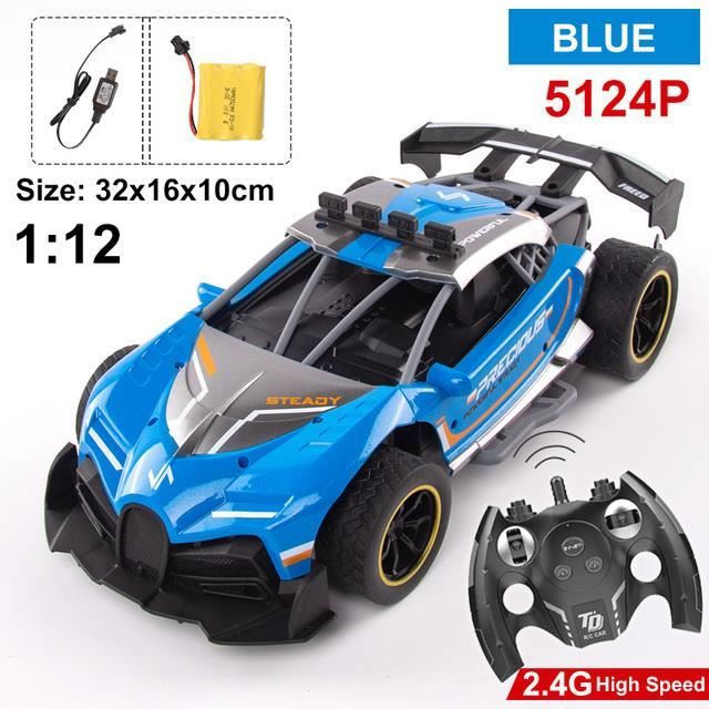 Voiture de course t?�l?�command?�e 112 4WD RC 24G Radio jet de lumi?�re musique d?�rive ?� 360 ?� haute 