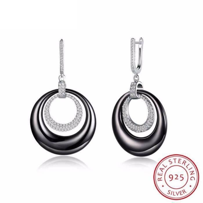 Créoles ovales argent plaqué femme bombees 45mm