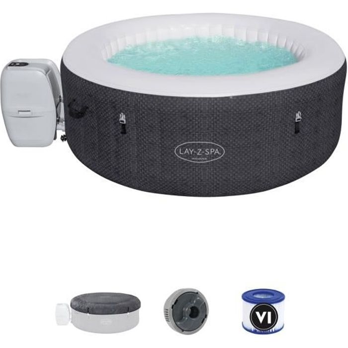 Bestway Spa gonflable - Lay-Z-Spa Havana - 180 x 66 cm - 2 à 4 places - Rond