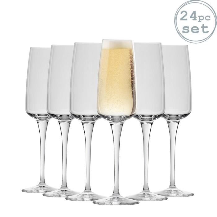 24x Aurum 230ml Flûtes à Champagne Prosecco Vin Mariage Faire la Fête