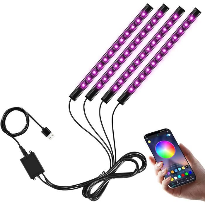 Kit LED Ambiance Voiture Lurowo - Bandes RGB 6m Avec App Control