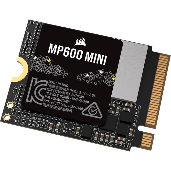 Corsair MP600 Mini 1 To M.2 2230 NVMe PCIe x4 Gen4 SSD Noir