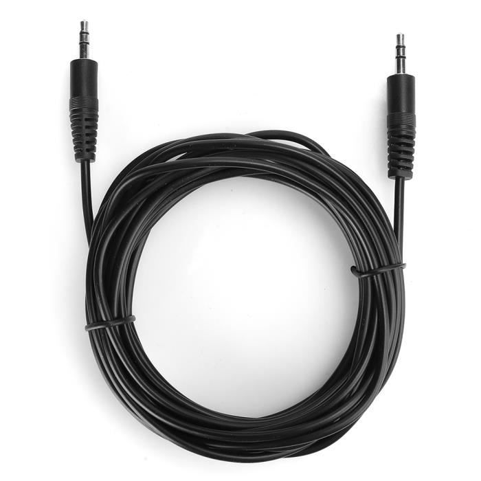 Câble Audio Jack 3.5mm Mâle-Mâle IBRA - 1m Tressé Nylon - Connecteurs Dorés - Haute Qualité Sonore - Pour Auto, Hifi, Enceintes - 12
