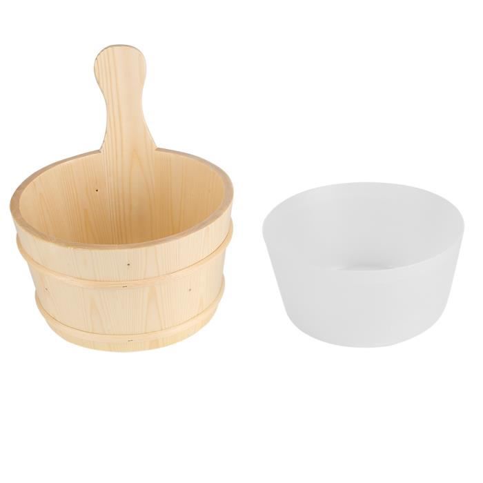PHENOFICE Cuillère à Eau En Bois Pour Bain - Louche Salle De Bain En Bois De Riz Naturel, Robuste Et Ergonomique