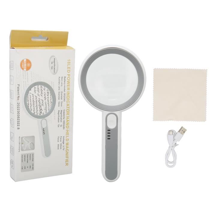 Lampe De Lecture LED Pliable Portable - 12 LEDs, Variateur D'Intensité, Léger, Marque BWR