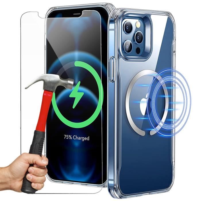 Coque Pour iPhone 13 Pro Max (6.7') Protection Ultra Fin Silicone Noir + 1 Verre  Trempé - Cdiscount Téléphonie
