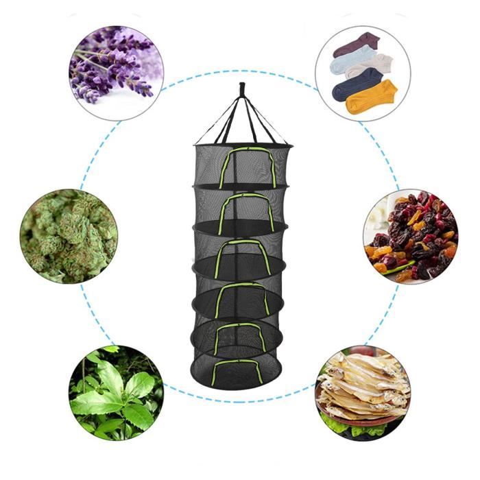 Filet De Séchage à Suspendre - 2 Et 4 Couches - Grande Capacité - Avec Crochet - Pour Herbes, Fruits, Légumes