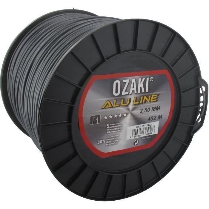 Bobine fil nylon OZAKI ALU LINE - Longueur: 402m, diamètre : 2,50mm