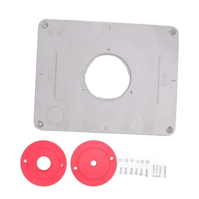 Plaque D'insertion Pour Table De Défonceuse - Acier Et Aluminium, Hauteur Réglable, Facile à Assembler, Universelle
