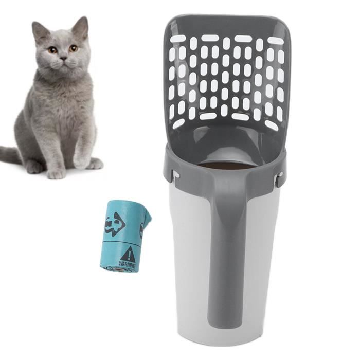 Pelle litiere chat lapin avec support ramasse crotte reservoir fine fermé grande taille ouverture dessus poubelle voyage En St FA001