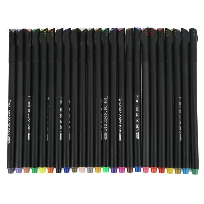 Stylo feutre pointe fine - Pochette de 24 stylos-feutres - Couleurs pastel  - Cdiscount Beaux-Arts et Loisirs créatifs