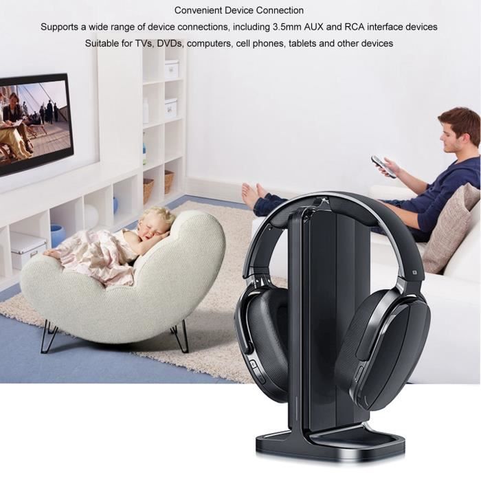 Casque TV Sans Fil SIMOLIO Optique Avec Balance G/D - Neuf - Pas De Retard - Blanc