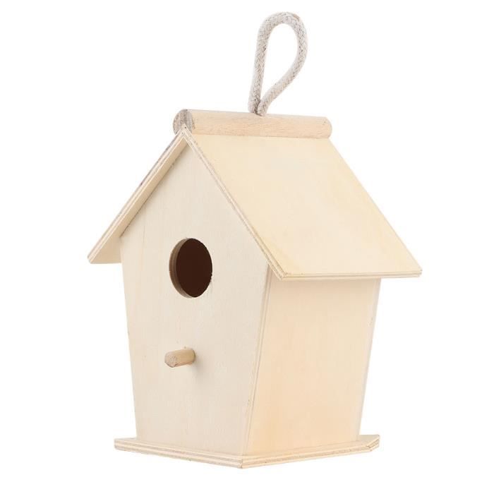 Kit Nichoir Oiseau à Peindre Enfants - 2 Maisons Bois Avec Couleurs