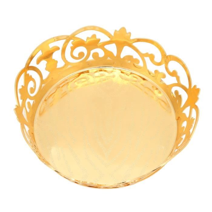 12 Petits Plateaux Dorés Pour Apéritif – Assiettes à Dessert, Fruits, Snacks, Mariage, Fête (lot)