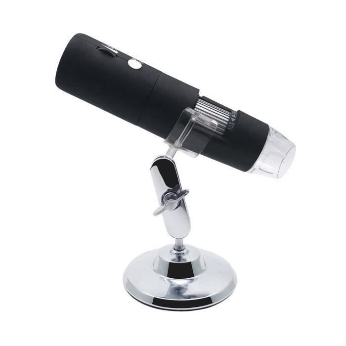 Microscope Numérique Enfant 50-1000x - écran HD 2", 8 LED, Rechargeable, Cadeau éducatif 4-12 Ans