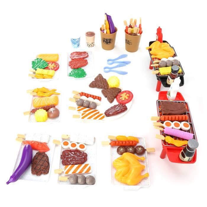 Barbecue Jouet Enfant – Fumée Réaliste Avec Sons, Accessoires Coupe – Cuisine Imitation Pour Petits