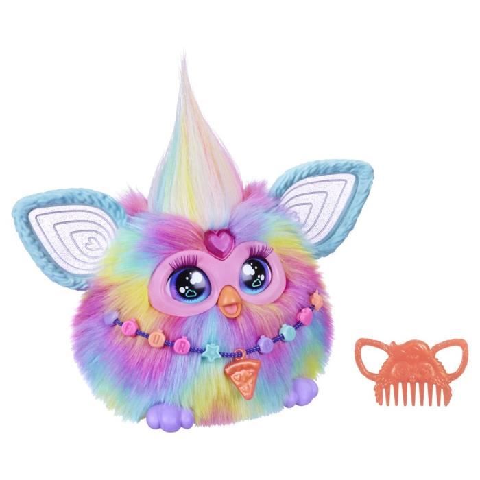 Furby Tie Dye, 15 accessoires, peluche interactive pour filles et garçons, animatronique activé par 