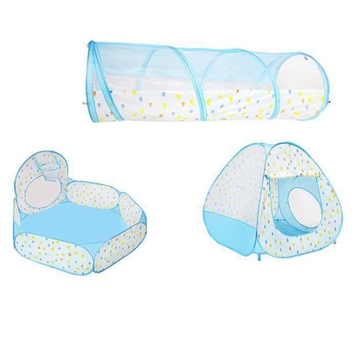 Cloud3en1Tunnel Tente de Jeu Maison Pop Up Intérieur Outdoor Play