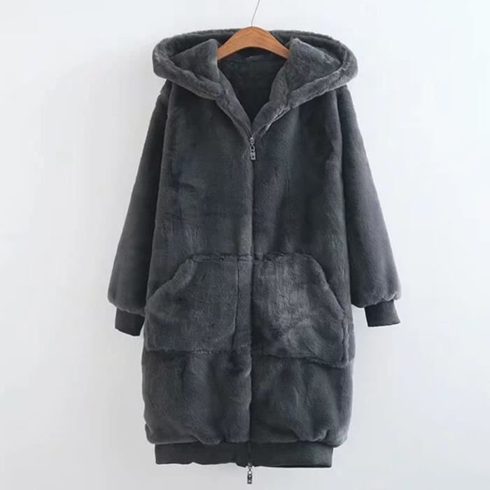 manteau femme long avec capuche