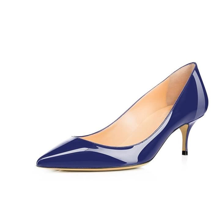 escarpin noir talon moyen