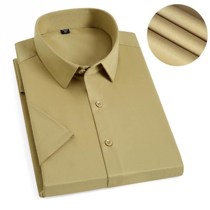 Chemise Hawaïenne Homme Manches Courtes Slim Fit à Fleurs - Légère, Infroissable, Col V, Pour L'été, Plage, Soirées
