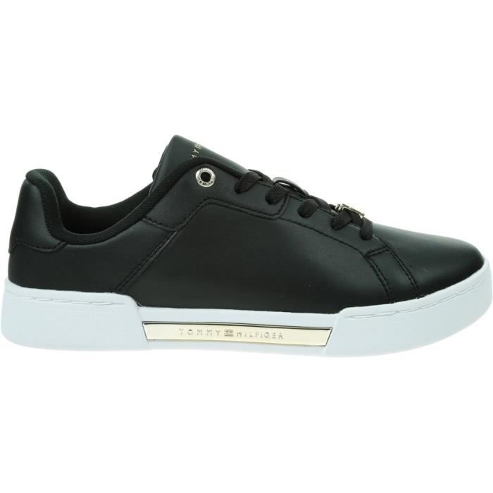 Tommy Hilfiger Chaussures TOMMY HILFIGER Court Sneaker GOLDEN8 Noir - Femme/Adulte