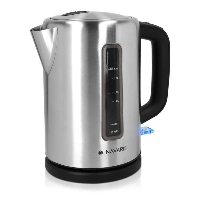 SQ sans fil professionnel Bouilloire Café chaud thé 1.8 L 2200 W Argent