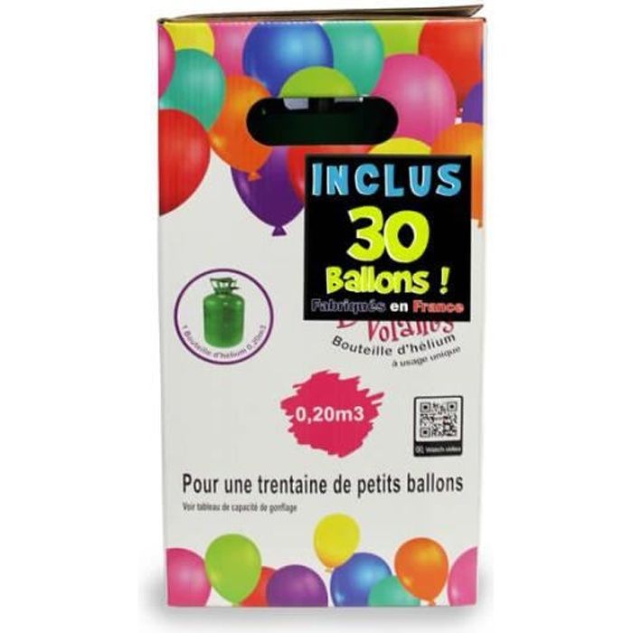 Hélium Grande Bouteille Gaz d'Hélium pour 50 Ballons + Lot 50 Ballons  Biodégradables Multicolore + Ruban - Cdiscount Maison