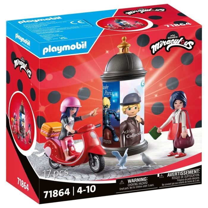 PLAYMOBIL 71864 Miraculous: Marinette à scooter & Kagami