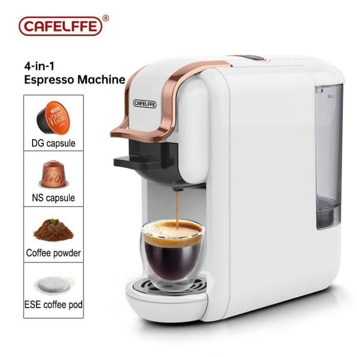 Machine à Café Portable 4 En 1 FUNYKICH - Cafetière Compacte Capsules NS&DG, 9600mAh, Noir